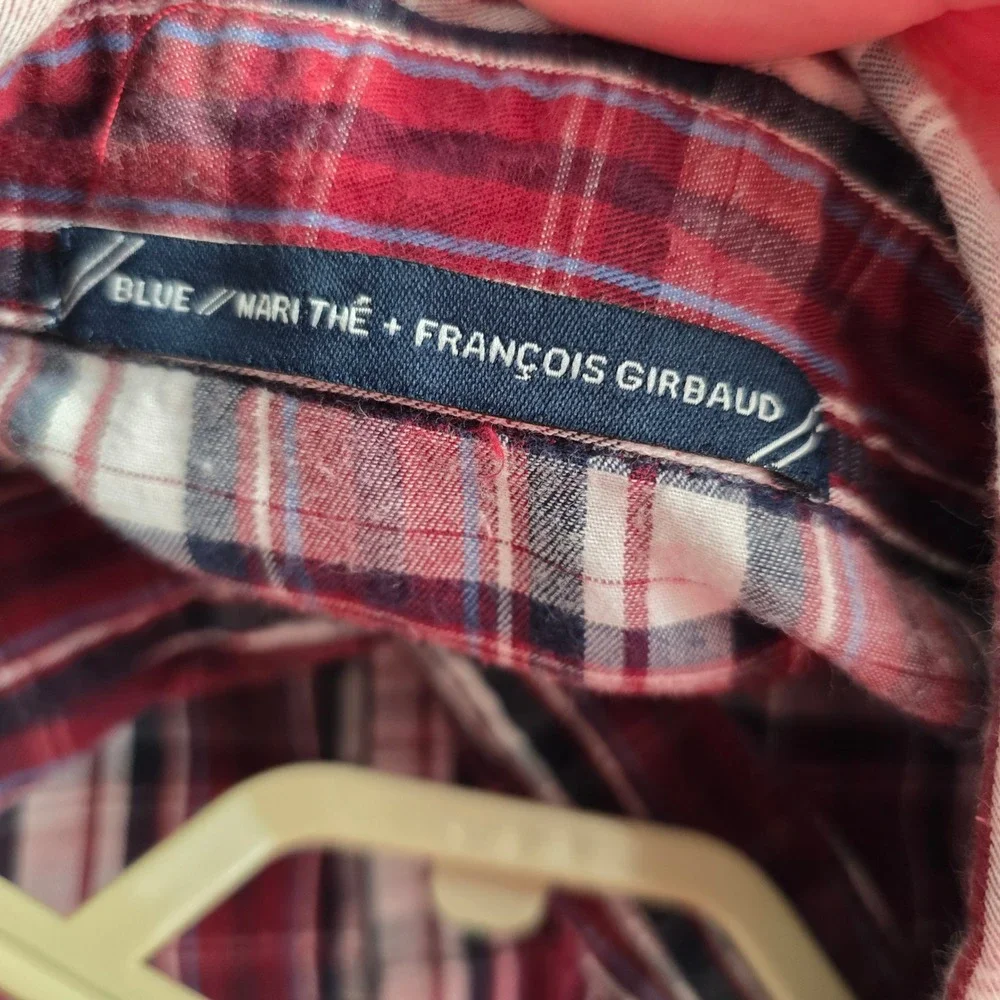 Blue Mariethe Francois Girbaud Plaid Long Sleeve Button Down Shirt XXXL‎
